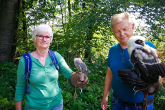 Archimedes (Mitte) und Henry (ganz rechts) bei einer Eulenwanderung