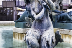 Brunnen auf dem Praca Dom Pedro IV